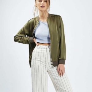 Topshop Sateen Bomber Jacket